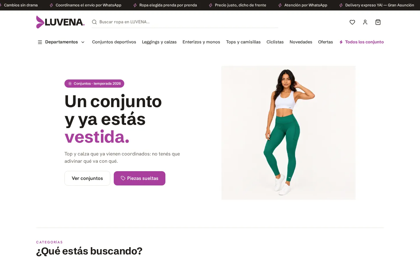 Página inicial da loja Luvena